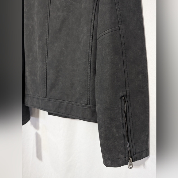 NWT LEVI'S Classic Asymmetrical Faux Leather Motorcycle Jacket Coat Black Mens S - Picture 13 of 15